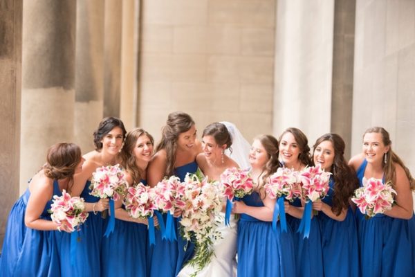 watercolor bridesmaid dress